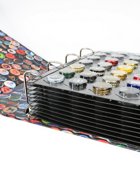 Альбом с 10 чёрными листами для хранения 350 кромчатых пробок, GRANDE. Albommonet, Россия