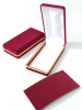 Футляр (62х116х26 мм) с золотым ободком с поролоновой вставкой, светло-бордовый