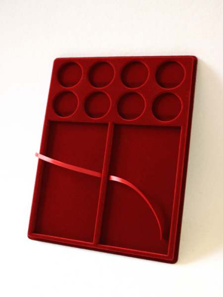 Планшет S (234х296х12 мм) для 2 банкнот Сочи-2014 в капсулах и 8 монет Сочи-2014 в капсулах, тёмно-бордовый  Планшет S (234х296х12 мм) для 2 банкнот Сочи-2014 в капсулах и 8 монет Сочи-2014 в капсулах, тёмно-бордовый