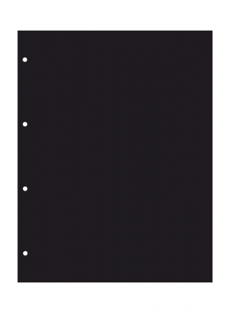 Прокладочные листы из картона формата ВАРИО (Россия) 217х279 мм. Упаковка из 5 листов. Чёрный