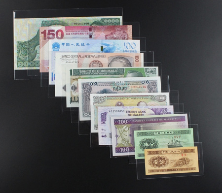 Чехлы для банкнот №5 (170х70 мм), прозрачные. Упаковка 50 шт. PCCB MINGT, 801944