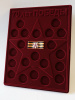  Планшет S (234х296х12 мм) для 21 монеты. Для серии монет 70-летие Победы в Великой Отечественной войне 1941-1945 гг. с миниатюрной копией Ордена. Георгиевская лента. Монеты в капсулах Leuchtturm, тёмно-бордовый
