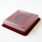 Сувенирная упаковка (106х106х20 мм) для одной монеты в капсуле (диаметр 46 мм)