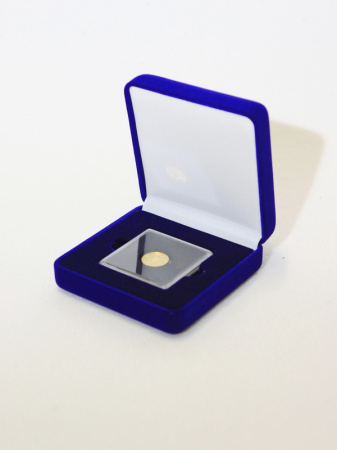Футляр с низкой крышкой (92х92х40 мм) для монеты в капсуле Quadrum (50х50х6 мм)