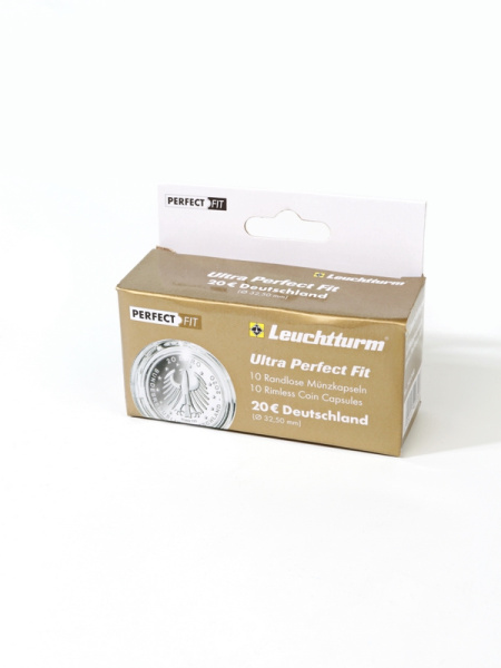 Капсулы Ultra Perfect Fit для монеты 20 евро Германии (32,50 мм), в упаковке 10 шт. Leuchtturm, 345040