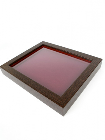 Багетная рамка S коричневого цвета «Живая классика» под 1 ячейку (209х270х18 мм) с поролоновой вставкой