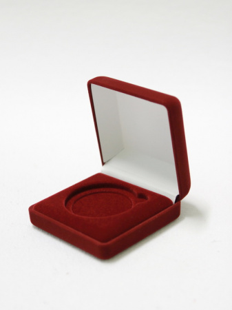 Футляр (92х92х40 мм) для монеты, медали (диаметр 60 мм, глубина 5 мм)