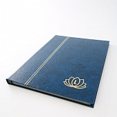 Альбом для марок (кляссер LOTOS). 8 листов (16 страниц) из чёрного картона с промежуточными листами из пергамина. Синий. Lindner, 5701