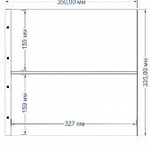 Листы-обложки MAXIMUM 7C (350х335 мм) из прозрачного пластика на 2 ячейки (327х159 мм). Горизонтальные ячейки. Упаковка из 5 листов. Leuchtturm, 325009