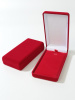  Футляр (62х116х26 мм) под серьги, подвеску, красный