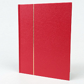 Альбом для марок (кляссер BASIC). А5. 4 листа (8 страниц) из чёрного картона с промежуточными листами из пергамина. Красный. Leuchtturm, 359709