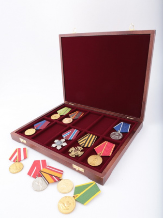 Футляр деревянный Vintage S (305х247х40 мм) на 10 ячеек (49х101х7 мм)