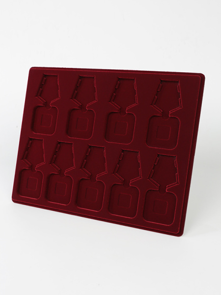 Планшет S (234х296х12 мм) на 9 орденов с пятиугольной колодкой, тёмно-бордовый Планшет S (234х296х12 мм) на 9 орденов с пятиугольной колодкой, тёмно-бордовый