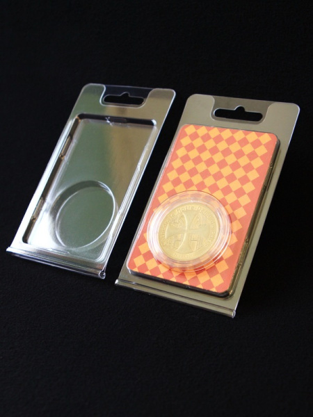 Двухсторонняя блистерная упаковка для монеты в капсуле
