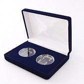 Футляр (142х102х42 мм) на 2 монеты в капсулах (диаметр 46 мм)