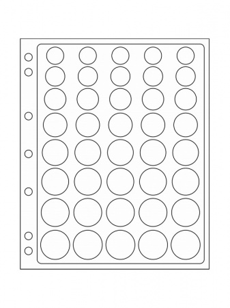 Листы-обложки ENCAP из прозрачного пластика для 5 наборов монет евро в капсулах Leuchtturm. Упаковка из 2 листов. Leuchtturm, 327928