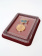 Сувенирная упаковка (110х139х22 мм) под медаль на квадро колодке (в крышке) и удостоверение (81х112х6 мм). Тип 5