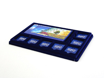 Флокированная упаковка под набор шоколадок (7+1 ячейка)