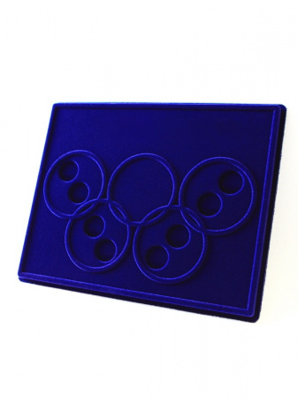 Планшет S (234х296х12 мм) для 8 Олимпийских монет Сочи-2014 без капсул (5 колец)