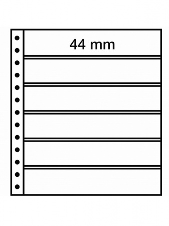 Листы-вкладыши R 6S (270х297 мм) на 6 ячеек (248х44 мм). Упаковка из 5 листов. Leuchtturm, 359391
