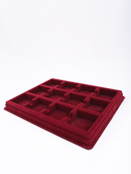  Планшет S (243х304х26 мм) на 12 ячеек для пластиковых капсул 58х58 мм, тёмно-бордовый