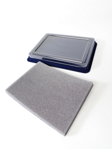  Сувенирная упаковка (181х142х22 мм) с поролоновой вставкой, тёмно-синий