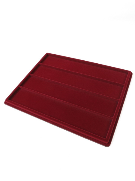  Планшет S (234х296х12 мм) на 4 ячейки (50х271х8 мм), тёмно-бордовый