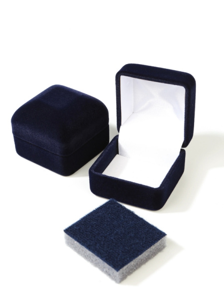 Футляр (43х43х36 мм) с поролоновой вставкой, тёмно-синий