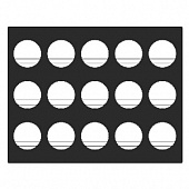 Футляр Presidio из искусственной кожи (301х245х34 мм) для монет в капсулах d-44 мм (15 ячеек)