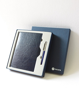 Флокированный ложемент под ежедневник и ручку, светло-серый