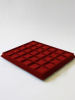  Планшет S (243х304х21 мм) на 30 ячеек (38х38х16 мм) (с поролоновой вставкой), тёмно-бордовый