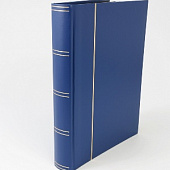 Альбом для марок (кляссер BASIC). A4. 30 листов (60 страниц) из чёрного картона с промежуточными листами из пергамина. Синий. Leuchtturm, 341748 / 317806