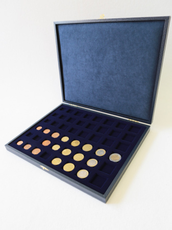 Футляр кожзам Sapfir S (298х237х33 мм) для наборов разменных монет Евро (Euro). Вид 3