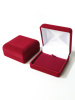 Футляр (81х81х40 мм) с универсальной подложкой, светло-бордовый
