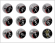 Футляр кожзам Sapfir S (298х237х33 мм) для 12 серебряных монет Чемпионат мира по футболу 2018 в капсулах. Талисман