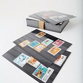 Планшеты Standard для марок (карточки-кулисы) 210х148 мм, 5 клеммташе (в упаковке 10 шт). A5. С защитной плёнкой. Leuchtturm, 341468/10