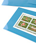 Карточки для марок премиум-класса (156x112 мм), 1 клеммташе, синий, 100 штук. Prinz, 0965