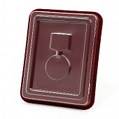 Сувенирная упаковка (110х139х22 мм) под медаль на квадро колодке (в крышке) и удостоверение (81х112х6 мм). Тип 6