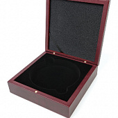 Деревянный футляр Volterra (150х150х52 мм) для одной монеты, медали в капсуле CAPS XL 101. Для монет 53-101 мм. Leuchtturm, 358791