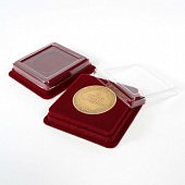 Сувенирная упаковка (63х63х16 мм) под монету, медаль (диаметр 40 мм, глубина 3 мм)