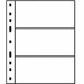 Лист-обложка OPTIMA 3C (202х252 мм) из прозрачного пластика на 3 ячейки (180х77 мм). Leuchtturm, 317839/1