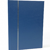 Альбом для марок (кляссер BASIC). A4. 8 листов (16 страниц) из чёрного картона с промежуточными листами из пергамина. Синий. Leuchtturm, 312060