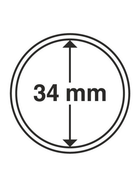 Капсулы GRIPS (CAPS) для монет 34 мм (в упаковке 10 шт). Leuchtturm, 310430 Капсулы GRIPS (CAPS) для монет 34 мм (в упаковке 10 шт). Leuchtturm, 310430