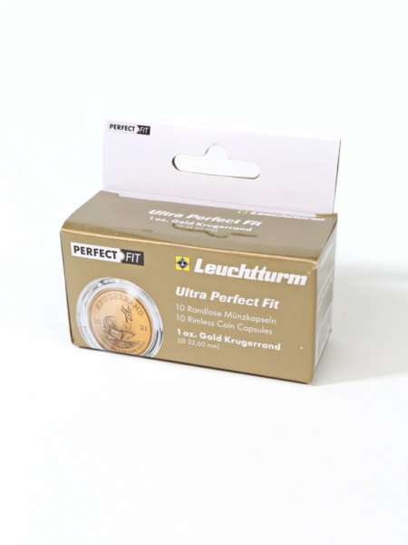 Капсулы Ultra Perfect Fit для монеты Krugerrand 1 унция золото (32,60 мм), в упаковке 10 шт. Leuchtturm, 365301