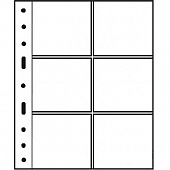 Лист-обложка GRANDE 3/2C (242х312 мм) из прозрачного пластика на 6 ячеек (106х98 мм). Leuchtturm, 316604/1