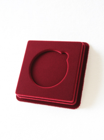Сувенирная упаковка (106х106х20 мм) под монету, медаль (диаметр 60 мм, глубина 4 мм)