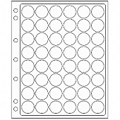 Листы-обложки ENCAP из прозрачного пластика для монет в капсулах CAPS 22/23 мм Leuchtturm. Диаметр ячейки 29,5 мм. Упаковка из 2 листов. Leuchtturm, 343208