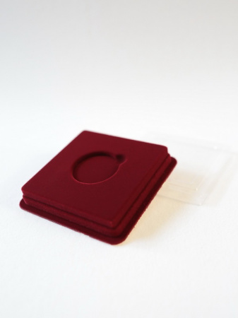 Сувенирная упаковка (106х106х20 мм) под монету, медаль (диаметр 40 мм, глубина 4 мм)