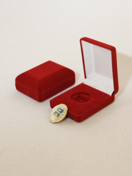 Футляр флокированный (60х78х32 мм) под значок