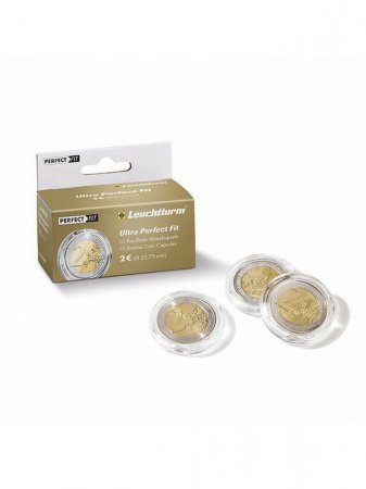 Капсулы Ultra Perfect Fit для монеты 2 евро (25,75 мм), в упаковке 10 шт. Leuchtturm, 345007